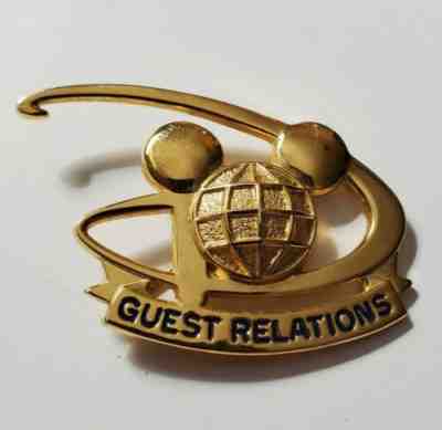 Disney Guest Relations Mickey Mouse Icon Globe Cast Costume Pin VHTF RARE