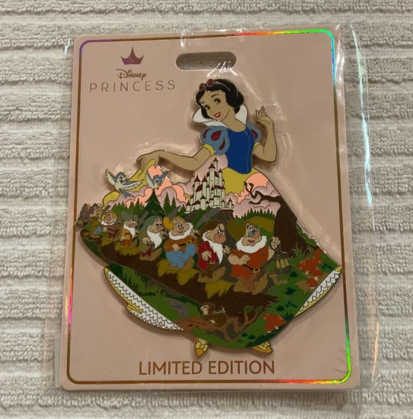 Disney D23 Expo WDI MOG Pins Princess Snow White 7 Dwarfs Dress Collage Pin New