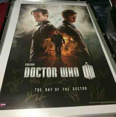 Doctor Who Signed Poster Signed By 23 David Tennet Smith Coleman Gillan Hurt