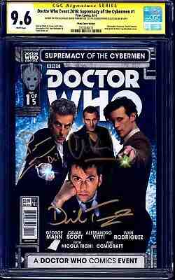 Doctor Who Event 2016 #1 CGC SS 9.6 signed x3 DOCTORS Tennent Capaldi Eccleston 