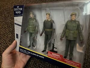 Doctor Who The Claws of Axos UNIT 1971 5.5in Action Figure Collector Set BBC MIB