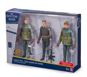 Doctor Who The Claws of Axos UNIT 1971 5.5in Action Figure Collector Set BBC NEW