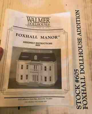 Walmer Foxhall Manor Dollhouse WITH 2 ADDITIONS for sale. Miniature house.