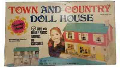WOLVERINE TOY TOWN AND COUNTRY DOLL HOUSE TIN maison de poupée tôle litho N° 806 
