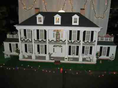 VINTAGE SOUTHERN ROSEDAWN PLANTATION DOLL HOUSE 1/12 SCALE 13 ROOMS 4 PORCHES