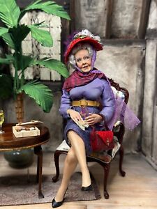 2004 Miniature Dollhouse ORIGINAL Marcia Backstrom Doll THE RED HAT CLUB