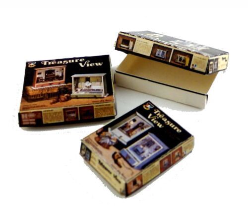 Dollhouse Treasure View 3 Box Kit Miniature Dollhouse Shop Store Accessory