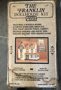 Vintage Artply The Franklin Dollhouse Wood Kit  Model no 124 Retired 1979 NOS