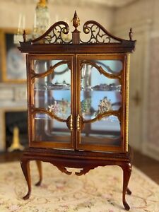 Miniature Dollhouse Artisan RARE Ferd Sobol Mirrored China Cabinet RARE 1995
