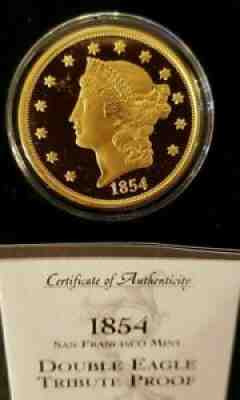 クリスマスセール❗️12/25迄 ②SoundXtra ST30-FS 1854 Double Eagle Tribute Proof San Francisco Mint Gold Plated $20