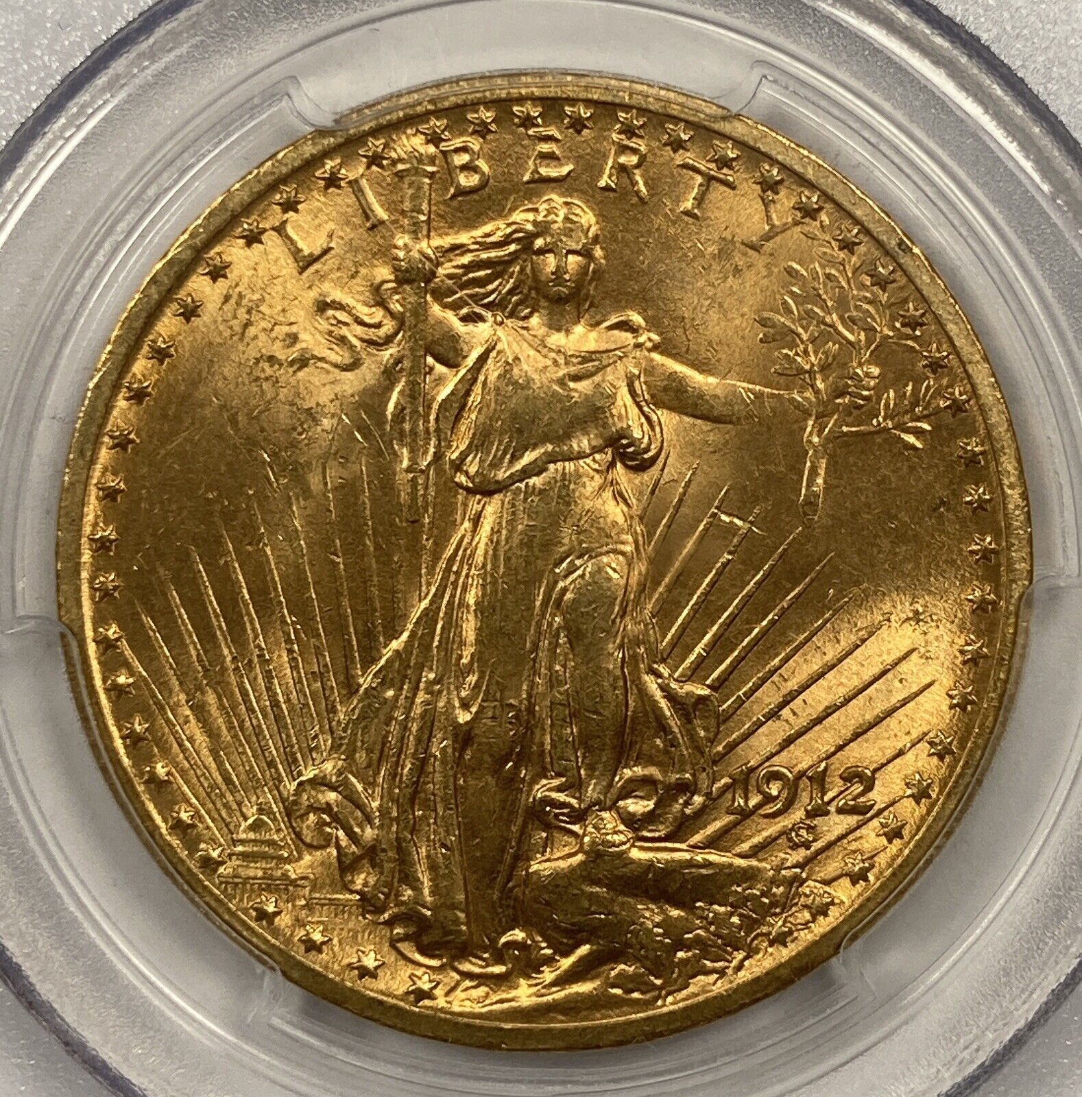 1912 $20 Saint Gaudens Gold PCGS MS63 Low Mintage