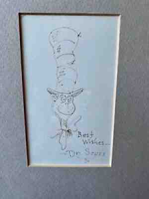 Dr. Seuss - Original Cat in the Hat signed sketch / autograph