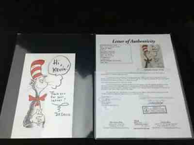 Dr. Seuss Theodor Geisel Cat in the Hat Signed Autographed JSA LOA