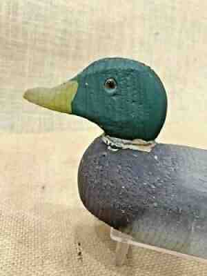 VICTOR SALESMAN SAMPLE MINIATURE WOOD MALLARD DRAKE DUCK DECOY