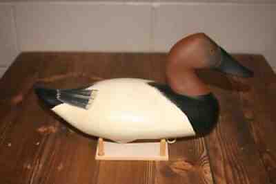 Vintage Clarence "Titbird" Bauer Canvasback Duck Decoy Havre de Grace Mitchell