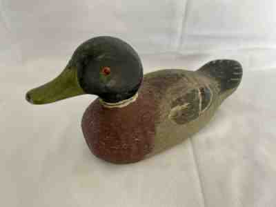 Antique Salesman Sample Duck Decoy By Hudson Pratt, folk art, hunting