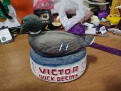 Victor Veri Lite Mallard Salesman Sample Paper Mache Decoy Rare. VHTF.