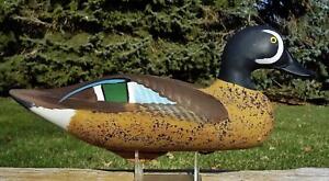 MINT RARE TEAL ~SUPERB 100% ORIG SIGN~DATED 1992 CPT HARRY JOBES Wood Duck Decoy