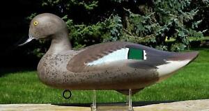 MINT RARE TEAL SUPERB 100% ORIG SIGN~DATED 1980 CAPT HARRY JOBES Wood Duck Decoy