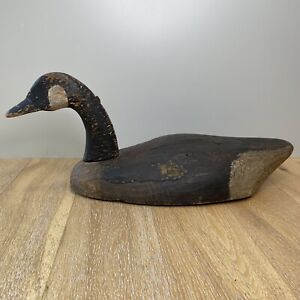 New ListingAntique 1870s-1890s 24” Hand Carved Hollow Wood Canada Goose Decoy VERY RARE!