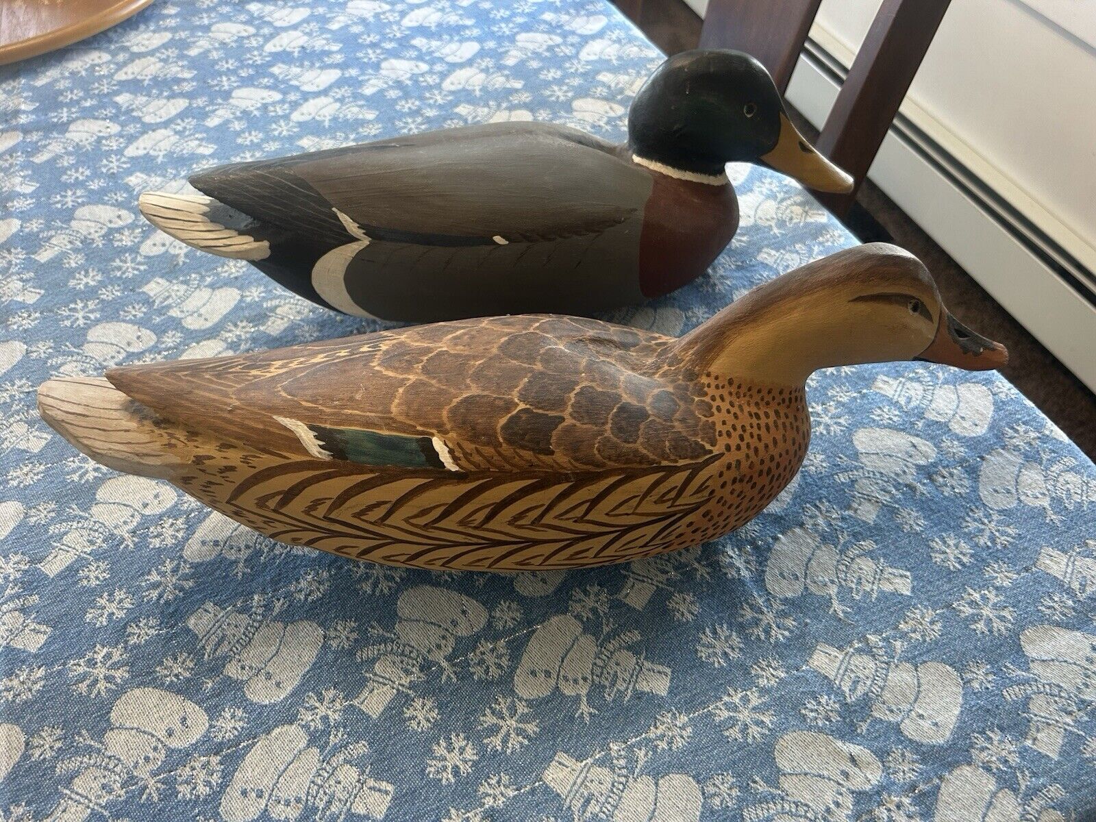 Vintage Grayson Chesser VA Mallard Decoy Pair