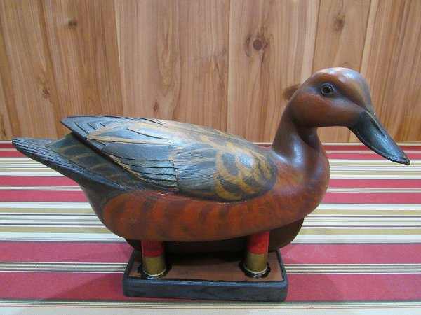 CinnamonTeal Drake Vintage Duck Decoy Original Working Paint Hand Carved