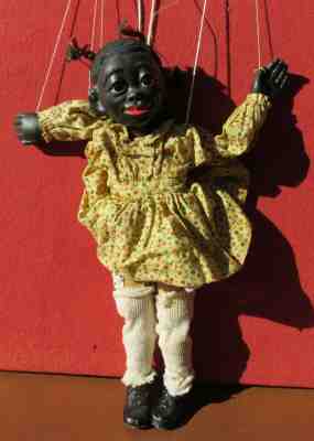 Black Americana Marionette puppet  Effanbee 1930 Liza Lee Austin clippo Lucifer