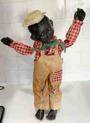 Vintage Clippo Lucifer Black Americana Puppet By Effanbee 1930's Marionette Rare