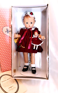 Effanbee Patsy Joan Doll 1997 Red Velvet Smocked Dress & Her Doll Box COA Minty
