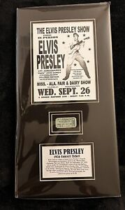 Elvis Presley Vintage Concert Ticket Stub With LOA From Elvis Museum Las Vegas