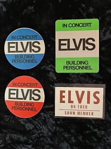 Elvis Presley Backstage Passes Original RARE! Combined Set of 4