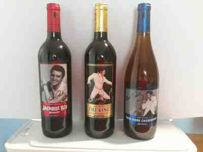 ELVIS PRESLEY GRACELAND CELLARS 3 BOTTLE WINE SET 2003-2005 SEALED FREE SHIPPING