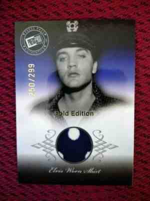 2007 ELVIS PRESLEY Press Pass Gold Edition Elvis Worn Shirt #250/299