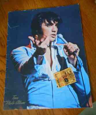 Original Elvis Presley  1971 ticket stub & Tour Album Program Book, Phila, Pa