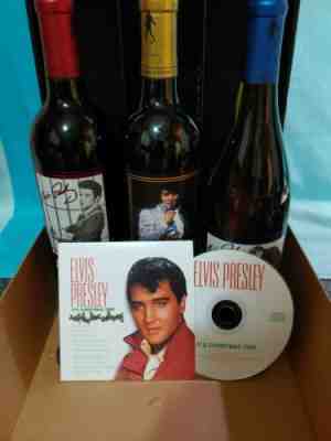 ELVIS PRESLEY GRACELAND CELLARS 3 BOTTLE WINE SET 2003-2004 SEALED FREE SHIPPING