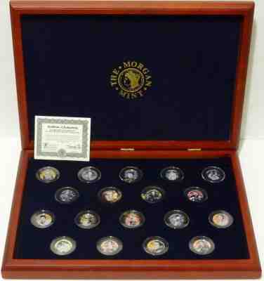 Elvis Presley #1 Hits on 18 JFK Colorized Half  Dollars Collection Box Set