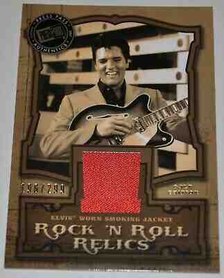 Elvis Presley Press Pass Trading Card 2007 The Music Smoking Jacket Gold 196/299