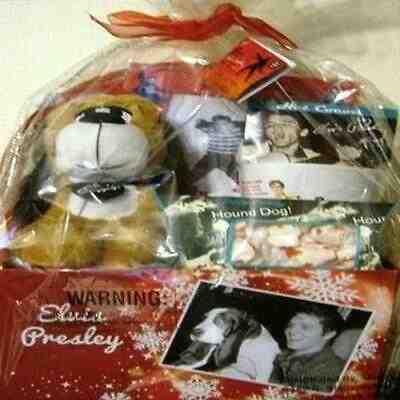 King ELVIS Presley DELUXE CHRISTMAS 'HOUND DOG - JAILHOUSE ROCK' GIFT BASKET!