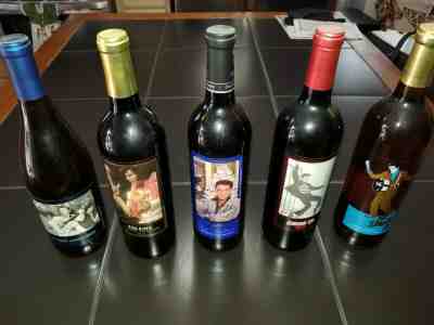 ELVIS PRESLEY COLLECTOR WINE - 5 BOTTLES INCLUDED