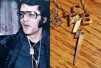 Elvis Presley - Lowell Hays 14k Diamond TCB 24" Necklace w/Signed Card