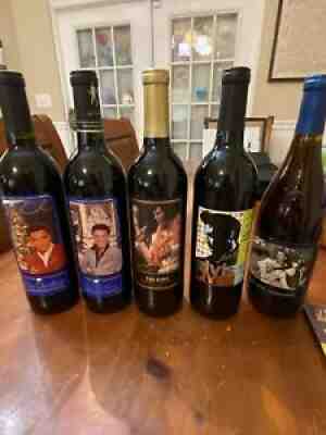 5 Bottle Elvis Presley Napa Wine Rare Lot 4 Cabernet Sauvignon 1 Chardonnay VTG