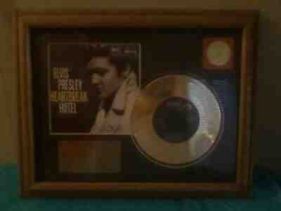 Elvis Presley 24K Gold Plated Heartbreak Hotel Record Plaque 35th ...