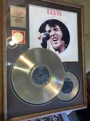Elvis Presley Enterprises 1992 Framed Million Seller 24K Gold Plated Record MINT