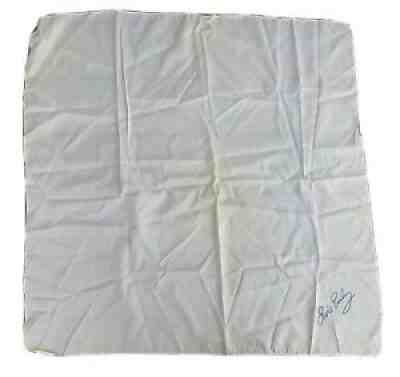 Vtg ELVIS PRESLEY Concert SILK SCARF White ORIGINAL