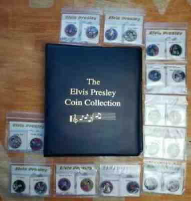 Elvis Presley Movie Coin Collection Lot Of 28 Colorized Kennedy Half Dollar Coin