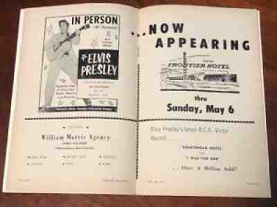 Elvis Presley April 1956 In Person Mr. Dynamite Ad Fabulous Las Vegas Magazine