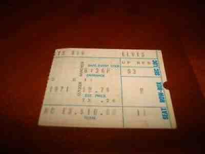 RARE Elvis Presley Concert Ticket Stub November 11 1971 Cincinnati Garden Ohio
