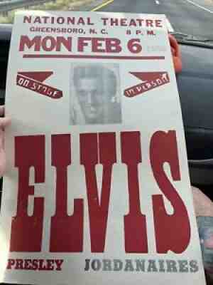 Original Elvis Presley Concert Poster ?¦Greensboro NC 1956 National Theatre