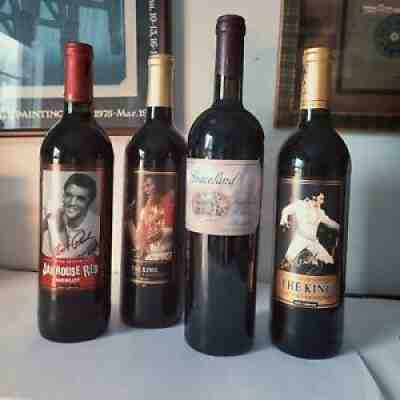 Four unopened bottles of Elvis Presley Wine