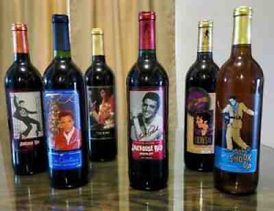 WOW VINTAGE Elvis Presley 7 Bottles Wine Graceland Unopened